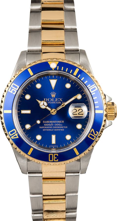 rolex blue face mens watch